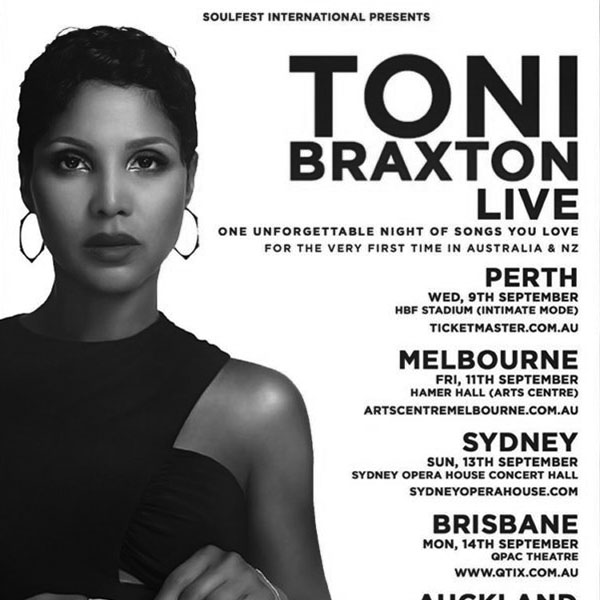 Toni Braxton Australia Tour 2015